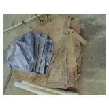 Large Canvas Tarp & Gray Tarp