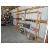 2x4 Construction Shelving & Contents on Shelf