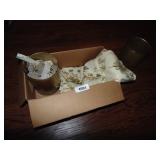 Large Gold Colored Candle Holders &