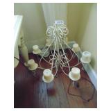 Wrought Iron Candle Chandelier