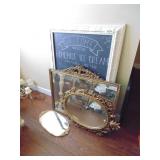 Assorted Mirrors & Large Frame