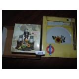 Chicken Salt & Pepper Shaker,Sunflower Cake Plate,