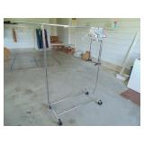Rolling Metal Clothes Rack