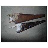 (2) Saws (1-Has Been Painted & Broken Handle)