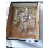 10 SafeRail Bright Brass Steel Line Brackets