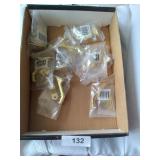 10 Saferail Bright Brass Steel Line Bracket