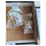 10 Saferail Bright Brass Steel Line Bracket