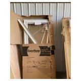 34" X 80" White Full Glass Opens Storm Door