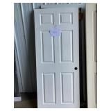32in 6 Panel White Int Door Left Hand