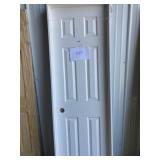 24 In White Right Handed 6 Panel Solid Int Door