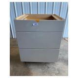 Gray 3 Door Cabinet