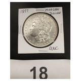 Morgan Silver Dollar - 1897 - unc