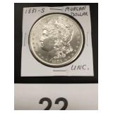 Morgan Silver Dollar - 1881-S - unc