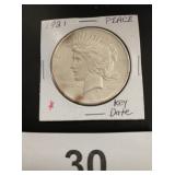 Peace Dollar - 1921 - key date