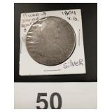 Pillar 8 Reales Spanish Silver Coin - 1804 v.g.