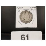 Barber Half Dollar - 1909 -S