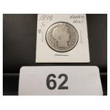 Barber Half Dollar - 1898-S