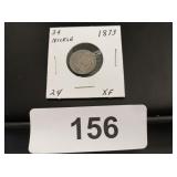 Three Cents Nickel - 1873 - xf