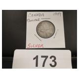 Canada Quarter - 1949 - Silver
