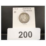 Barber Quarter - 1913