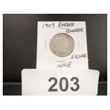Barber Quarter - 1907 - Silver