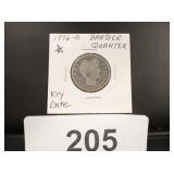Barber Quarter - 1896-0 - key date