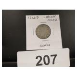 Liberty Nickel - 1912-D - cents