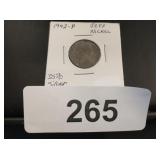 Jefferson Nickel - 1942-P - 35% Silver