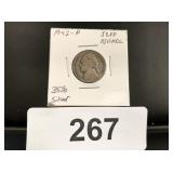 Jefferson Nickel - 1942-P - 35% Silver