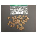 Lincoln Wheat Pennies - (50)