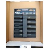 Power Tools 11 Piece Metric 1/2 inch Sockets