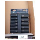 Power Tools 11 Piece Metric 1/2 inch Sockets