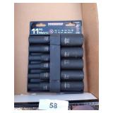 Power Tools 11 Piece Metric 1/2 inch Sockets