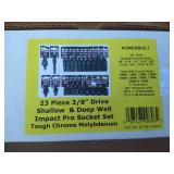 Powerbuilt 23 pc 3/8 inch Drive Sockets