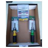 (2) 6in1 Screwdrivers and LED Mini Flashlights