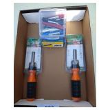 (2) 6 in 1 Screwdriver and Mini LED Flashlights