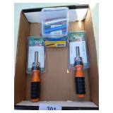 (2) 6 in 1 Screwdriver and Mini LED Flashlights