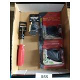 (2) Ratchet Tie Downs, Socket, Screw Driver