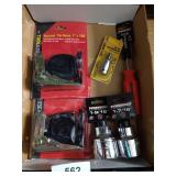 (2) Ratchet tie Downs, Sockets, Screw Driver