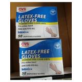 (2) Boxes Latex-Free Disposable Gloves