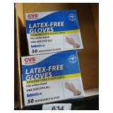 (2) Boxes Latex-Free Disposable Gloves