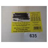 Powerbuilt 59 pc 1/2" Drive Pro Socket Set