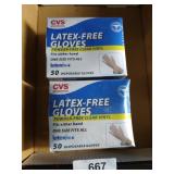 (2) Boxes Latex-free Disposable Gloves