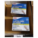 (2) Boxes Latex-free Disposable Gloves