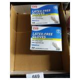 (2) Boxes Latex-free Disposable Gloves