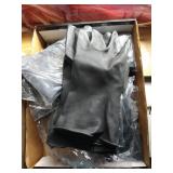(12) Pair Heavy Duty Rubber Gloves -Black