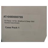 75pc. 1/4" Drive Deep Well Socket Assortment