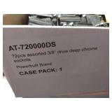 72pc. Assorted 3/8" Drive Deep Chrome Sockets