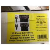 Powerbuilt 15 piece 3/8" Drive Universal Joint &