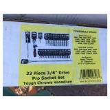 Powerbuilt 33 piece 3/8" Pro Socket Set